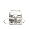 Love pattern women's backpack, versatile chain backpack, fashion travel small backpack purse women