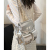 Love pattern women's backpack, versatile chain backpack, fashion travel small backpack purse women