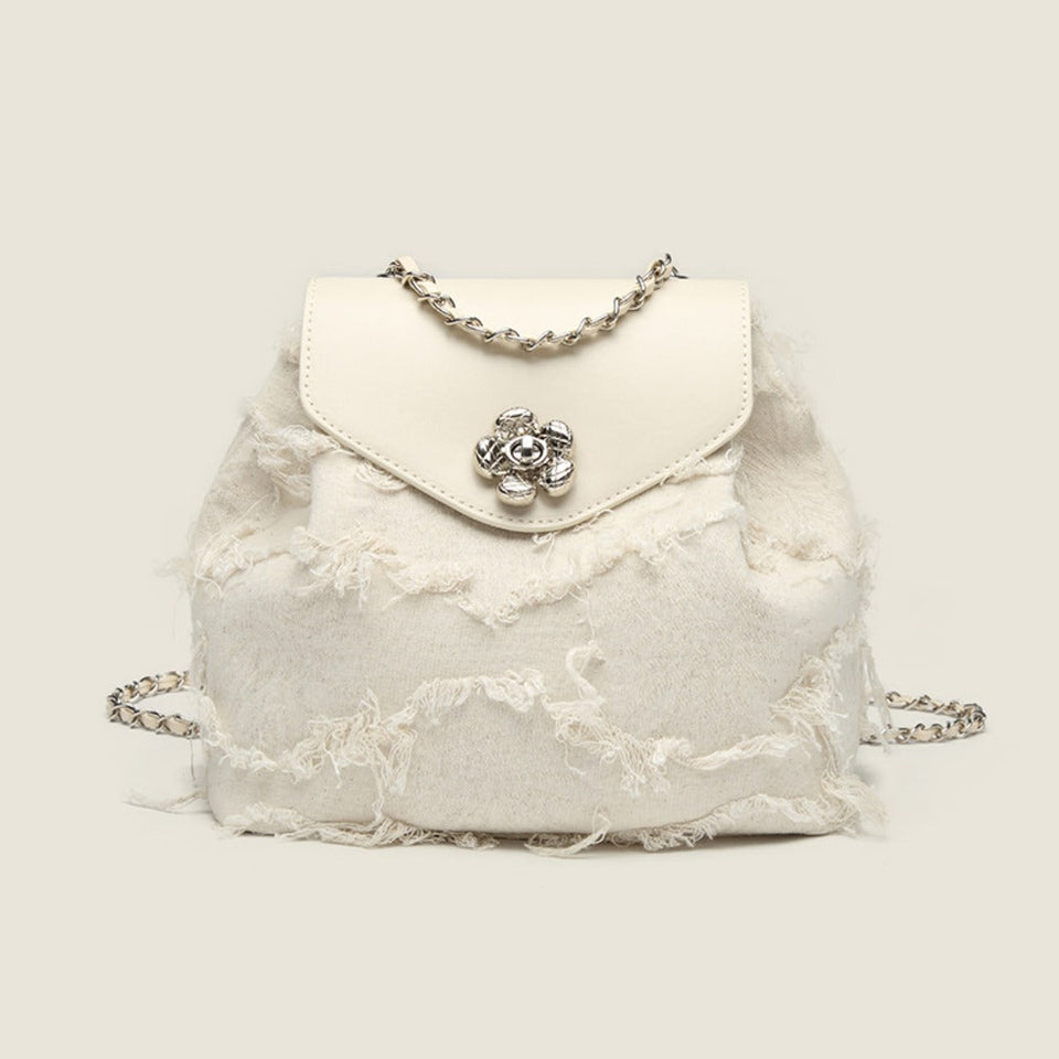 Backpack purse for women, design fashion casual chain backpack, small shoulder backpack