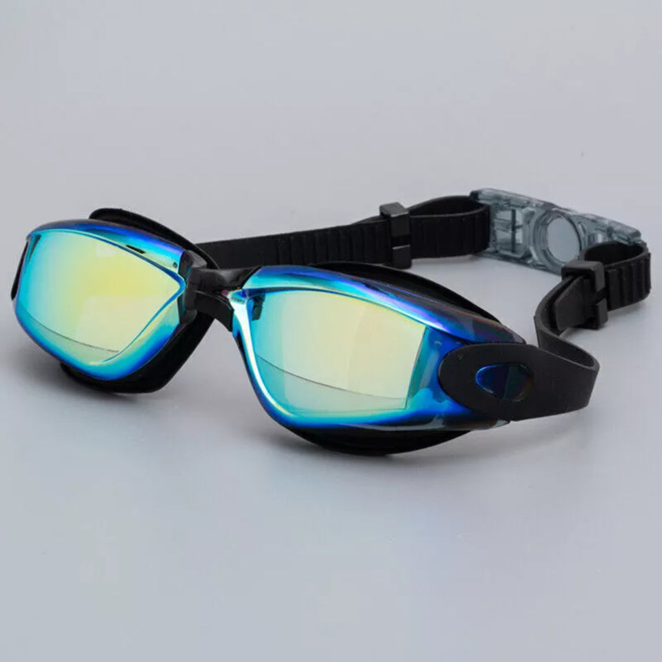 Anti-Fog Swimming Goggles - Clear Mirror Design for Adults & Children