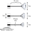 CZ Flat Back Stud Earrings - 3 Pairs