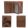 Personalized Men's Leather Wallet - Custom Engraving with Coin Purse & Card Storage