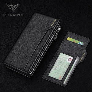 Men's Genuine Leather Zipper Wallets