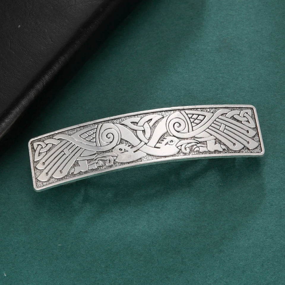 Vintage Celtic Tree of Life Hair Clips - Wicca Flower Barrettes for Women