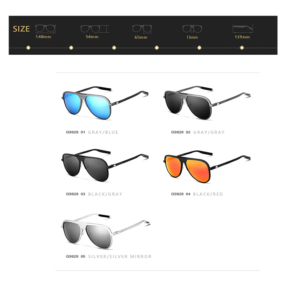 GUZTAG Polarized Sunglasses with Aluminum Frames