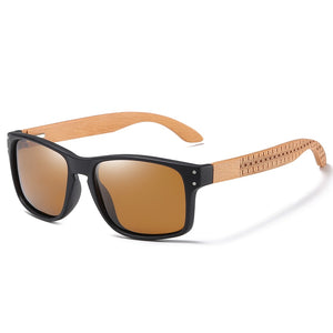 EZREAL Men's Polarized Beech Wood Handmade Sunglasses