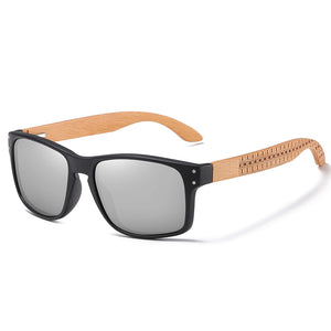 EZREAL Men's Polarized Beech Wood Handmade Sunglasses