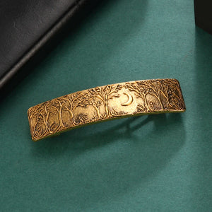 Vintage Celtic Tree of Life Hair Clips - Wicca Flower Barrettes for Women
