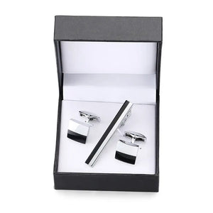 Men's Golden Sax Cufflinks Set - Music Tie Bar & Cufflinks Jewelry