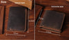 Vintage Crazy Horse Leather Wallet - Handmade Men's Bifold with Money Clip