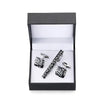 Men's Golden Sax Cufflinks Set - Music Tie Bar & Cufflinks Jewelry