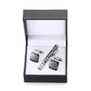 Men's Golden Sax Cufflinks Set - Music Tie Bar & Cufflinks Jewelry