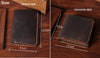 Vintage Crazy Horse Leather Wallet - Handmade Men's Bifold with Money Clip