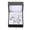 Men's Golden Sax Cufflinks Set - Music Tie Bar & Cufflinks Jewelry
