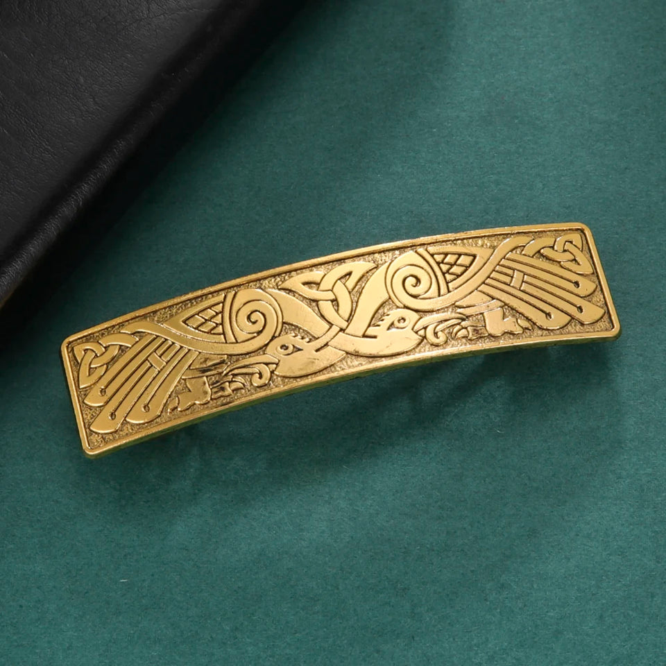 Vintage Celtic Tree of Life Hair Clips - Wicca Flower Barrettes for Women