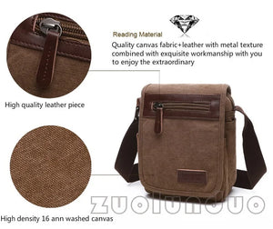 High Quality Canvas Shoulder Bag - Designer Unisex Messenger Bag with Large Capacity