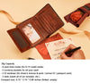 Dante Men's Leather RFID Wallet - Vintage Cowhide Vertical Design with Money Clip