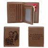 Personalized Men's Leather Wallet - Custom Engraving with Coin Purse & Card Storage