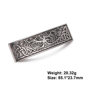 Vintage Celtic Tree of Life Hair Clips - Wicca Flower Barrettes for Women