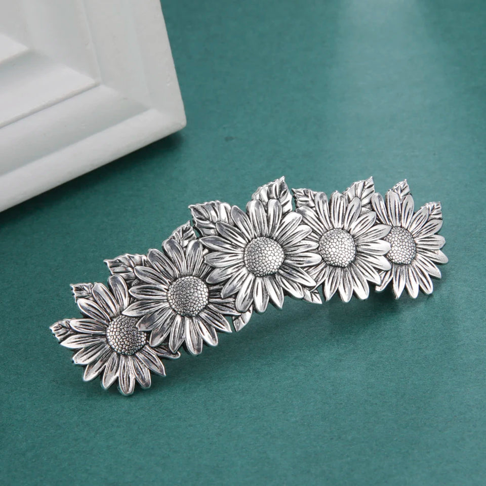 Vintage Celtic Tree of Life Hair Clips - Wicca Flower Barrettes for Women