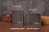 Vintage Crazy Horse Leather Wallet - Handmade Men's Bifold with Money Clip