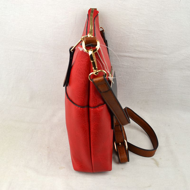 Women's Kaylee Soft PU Vegan Leather 2 in 1 Tote Crossbody Bag