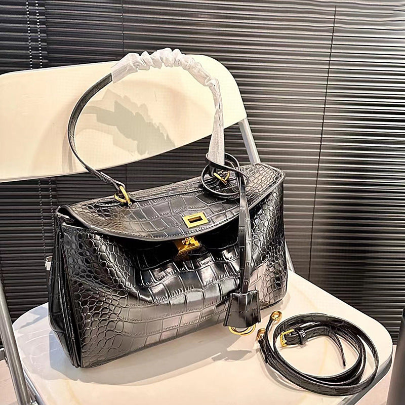 Women's Genuine Leather High-grade Underarm Commuter Kelly Crossbody Bags