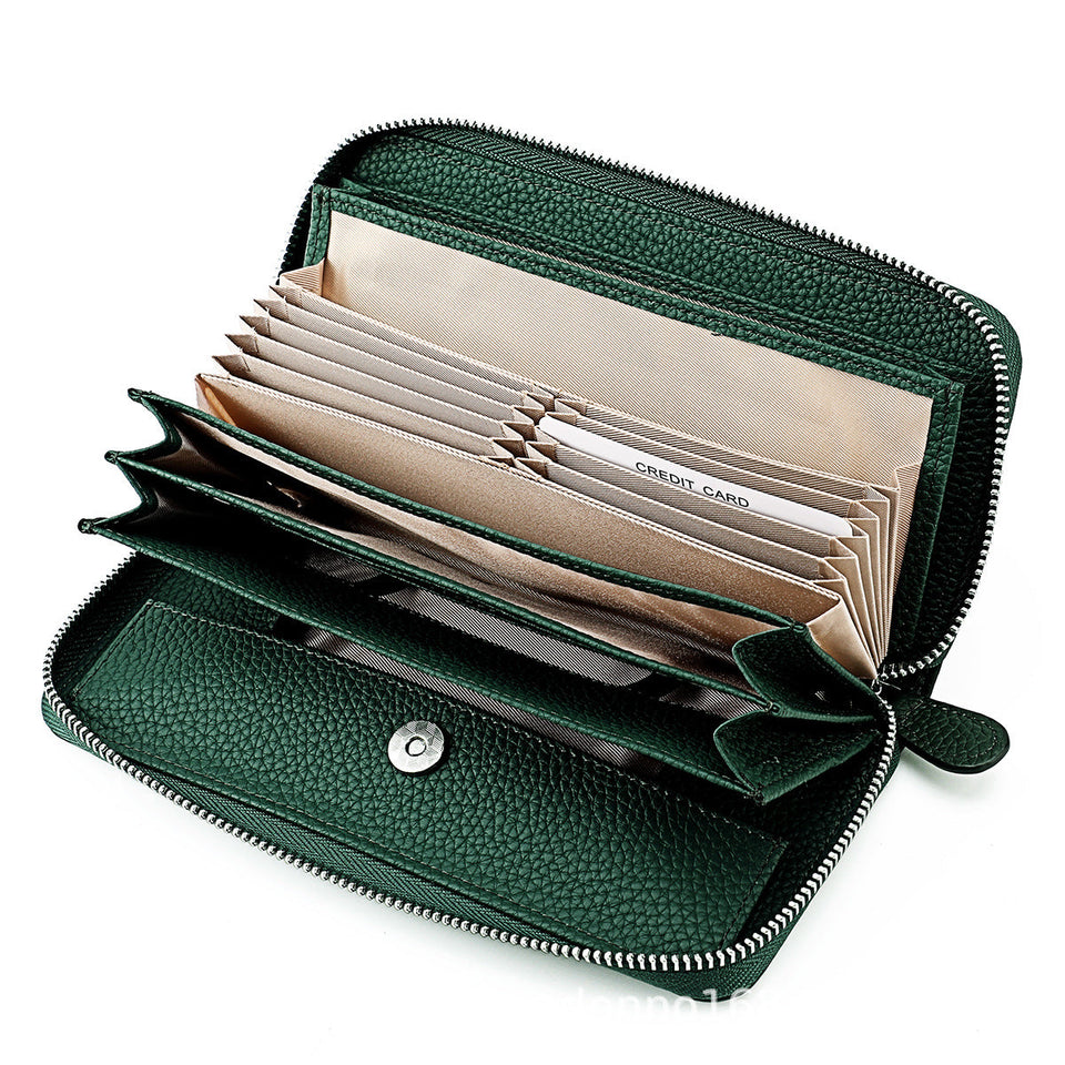 Women's Genuine Leather High-grade Large Capacity Long Ladies Wallets