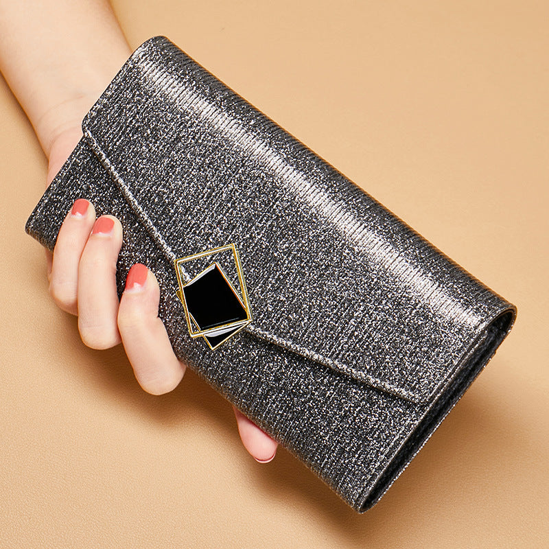 Women's Long Genuine Leather Design Fashion Elegant Ladies Wallets