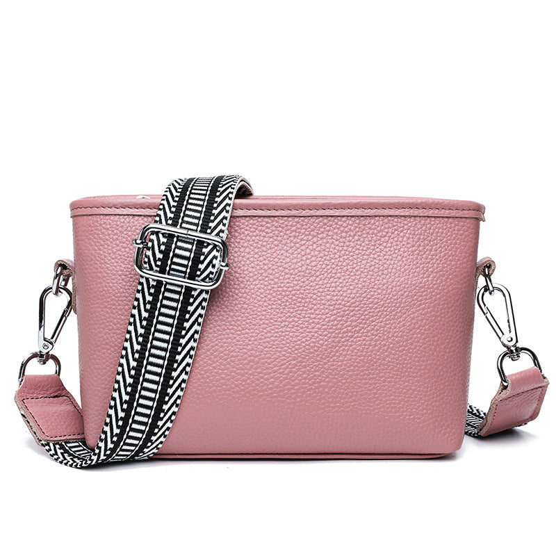 Women's Genuine Leather Wide Strap Cross Body Crossbody Bags