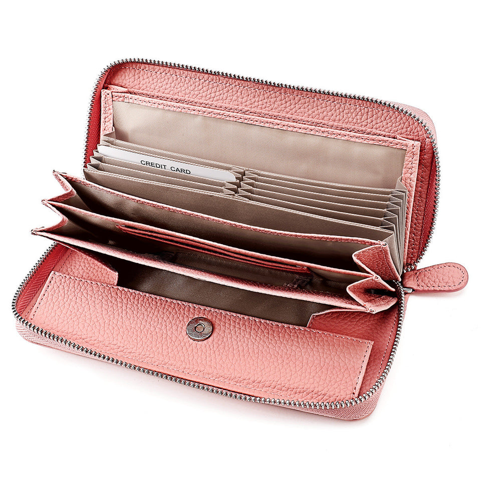 Women's Genuine Leather High-grade Large Capacity Long Ladies Wallets