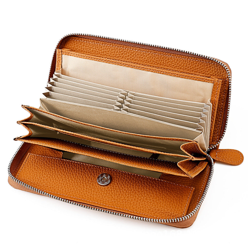 Women's Genuine Leather High-grade Large Capacity Long Ladies Wallets