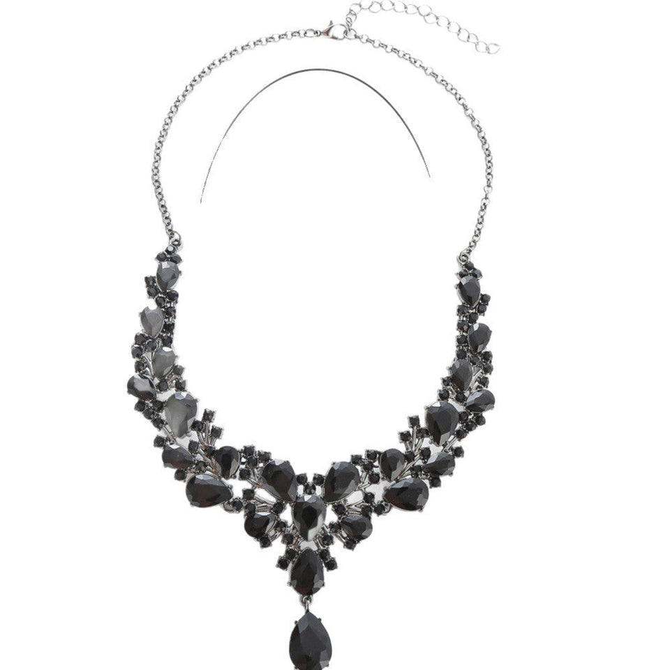 Women's Bridal Rhinestone Suite Luxury Fashion Party Jewelry Set