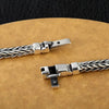 Handmade S925 Sterling Silver Bracelet - Retro Woven Style