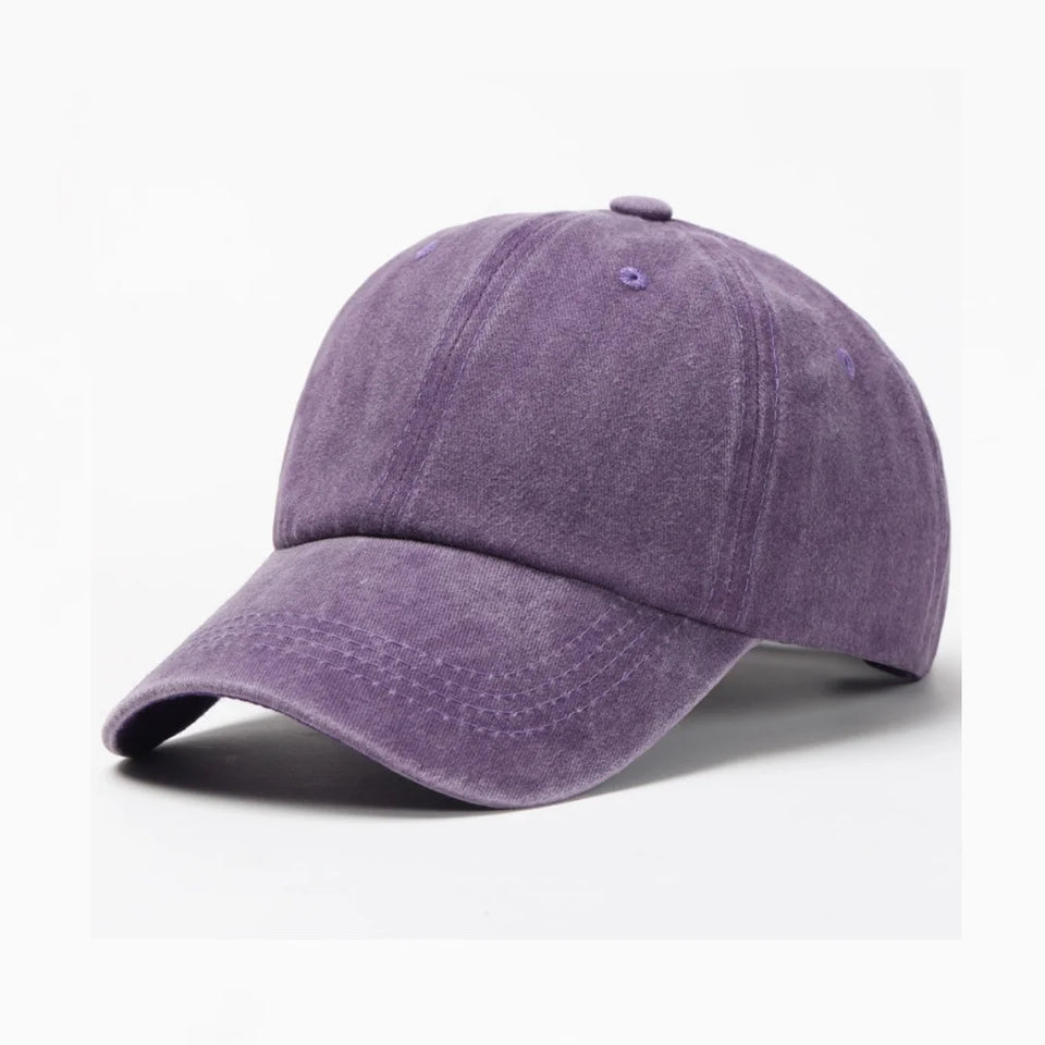Vintage Hip Hop Baseball Cap - Washed Cotton Snapback for Men & Women