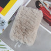 Real Rex Rabbit Fur Scarf - Women's Handmade Knit Cowl & Headband for Winter