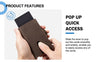 CASEKEY Men's Leather Pop-Up Business Wallets