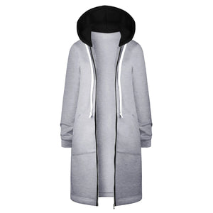 Y2K Long Sleeve Hoodie for Women - Versatile Color Block Zip Sweatshirt