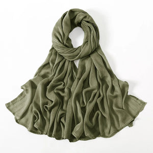 Premium Cotton Rayon Modal Hijab - Large 190x85cm Islamic Headscarf for Women