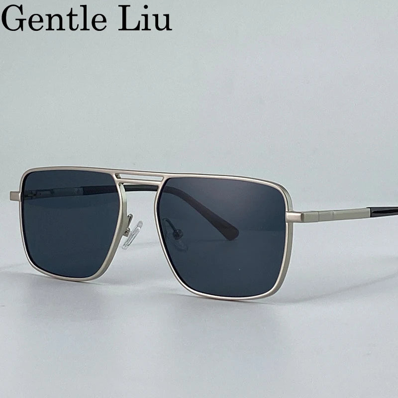 Steampunk Driving Sunglasses - Oversized Square Punk Design with UV400 Protection