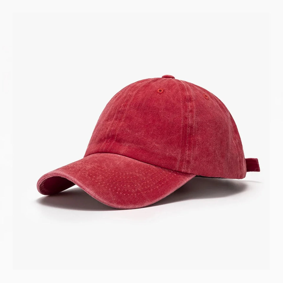 Vintage Hip Hop Baseball Cap - Washed Cotton Snapback for Men & Women