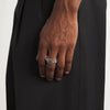 Stackable Finger Rings for Women - Three-Layer Design with Cubic Zirconia & Gold Plating