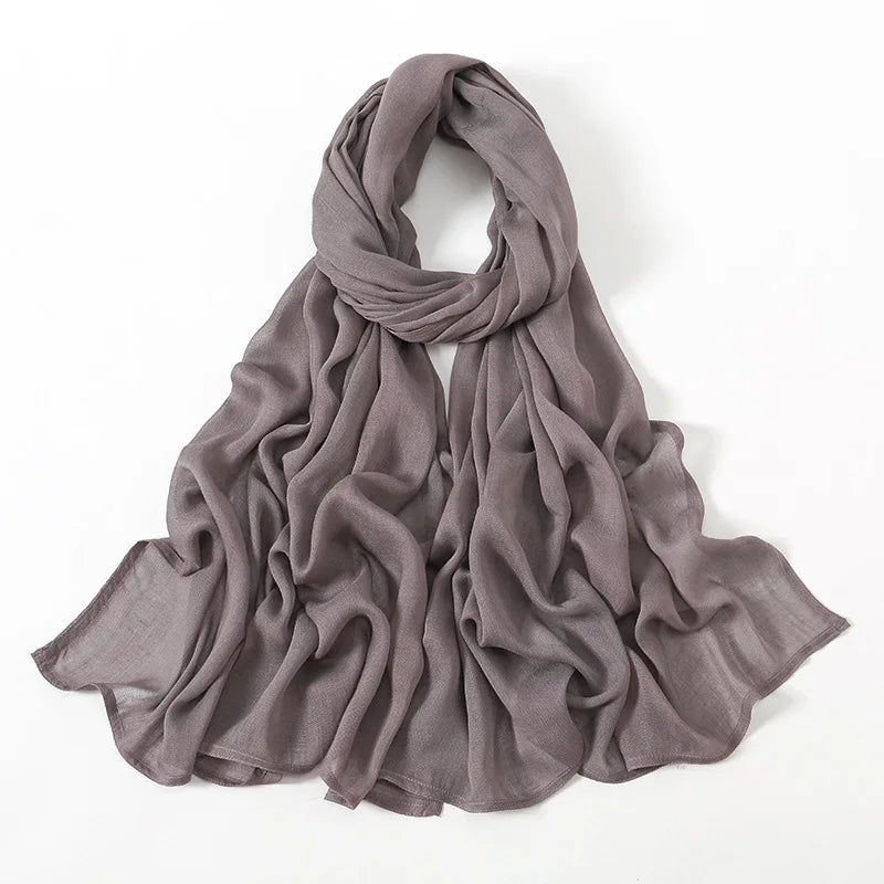 Premium Cotton Rayon Modal Hijab - Large 190x85cm Islamic Headscarf for Women