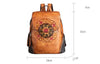 Elegant Women's Leather Backpacks with Embossed Floral Design