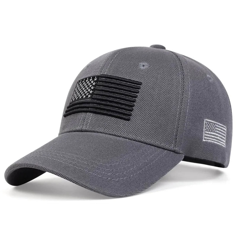 Embroidered USA Flag Baseball Hat - Men's Outdoor Sports Cap