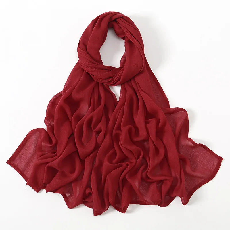 Premium Cotton Rayon Modal Hijab - Large 190x85cm Islamic Headscarf for Women