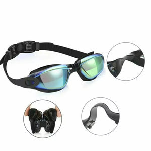 Anti-Fog Swimming Goggles - Clear Mirror Design for Adults & Children