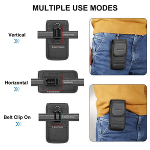 Large Phone Belt Case - Nylon Holster Pouch for 4.7-6.8 Inch Smartphones