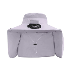 Solar-Powered Fan Hat - Outdoor Cooling Cap with Adjustable Brim & UV Protection