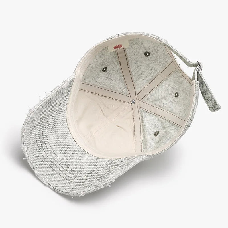 Soft Washed Cotton Baseball Cap - Unisex Adjustable Breathable Design for Daily Wear